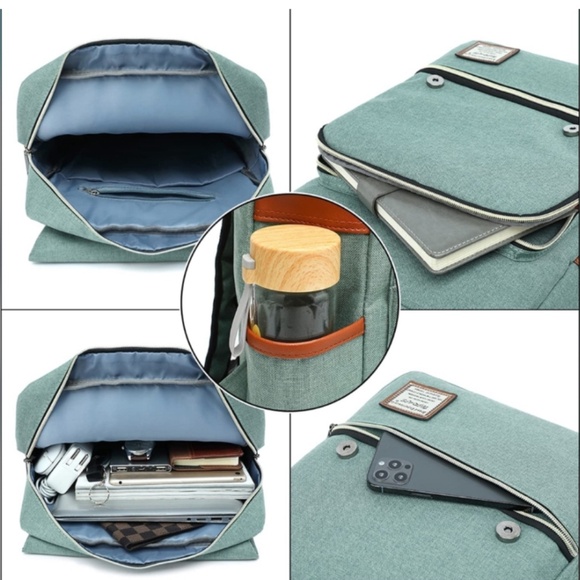 LIKE NEW! Ugrace Canvas Backpack, Seafoam Green - Picture 12 of 12